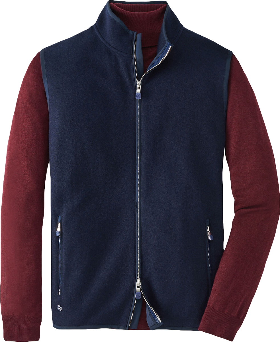 Peter Millar Crown Crafted Stealth Fleece FullZip Golf Vests